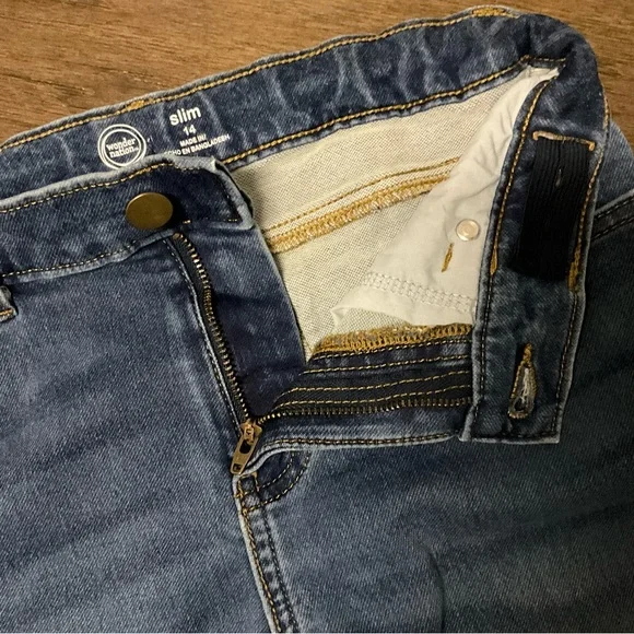 NWOT 14 Slim / 24” Inseam / Adj Waist Boys Jeans Size 14 - Picture 2 of 8